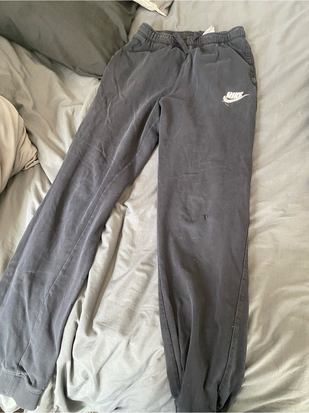 Nike Black Jogger Sweatpants with White Swoosh
